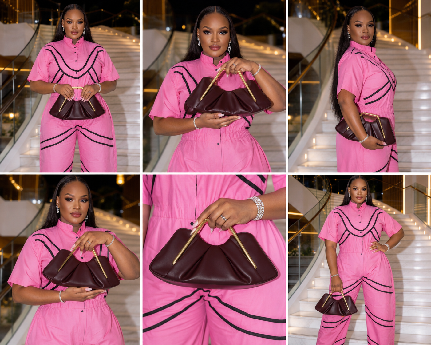 Zuri Luxe Sculptural Clutch
