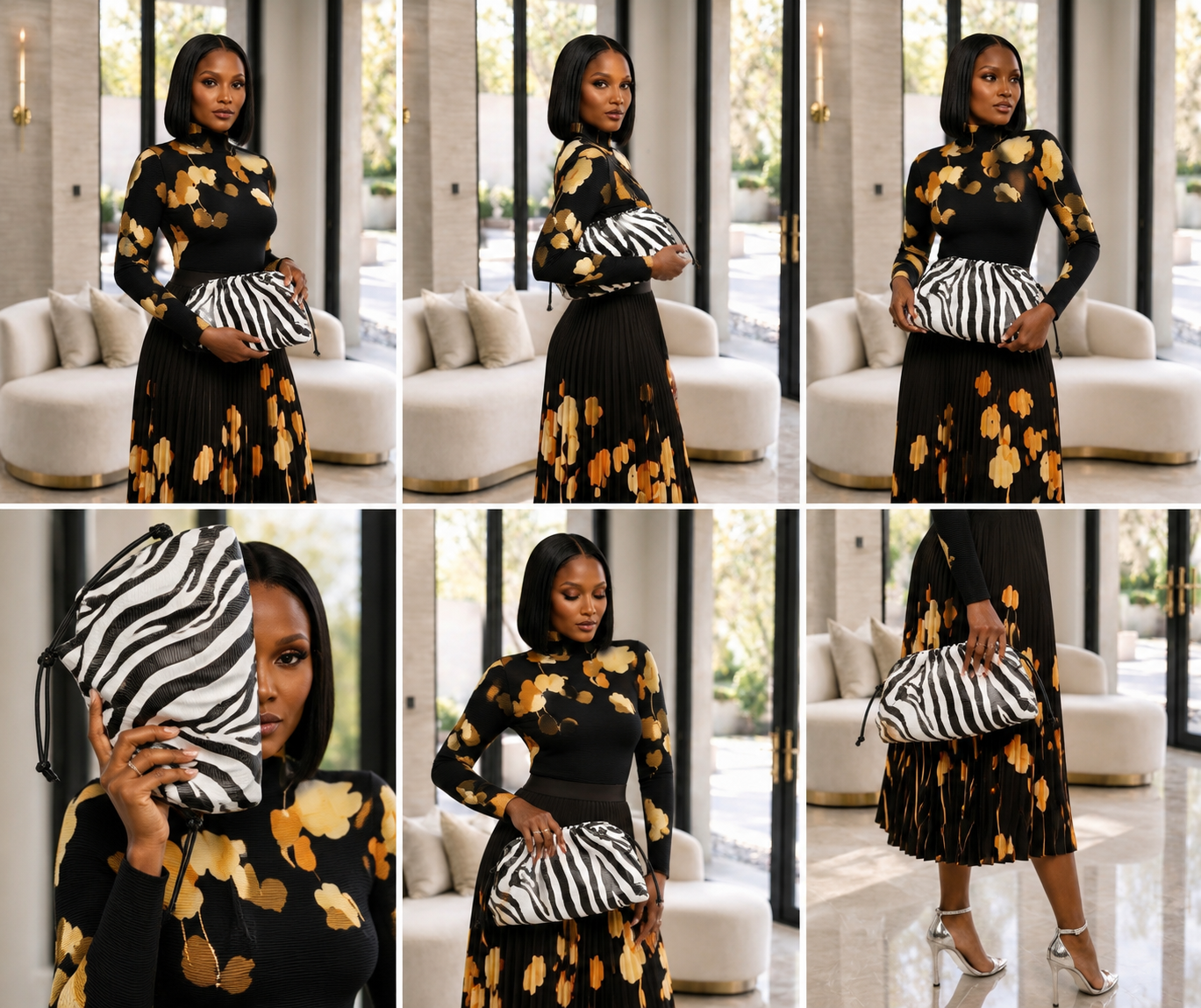 Savannah Zebra Luxe Clutch