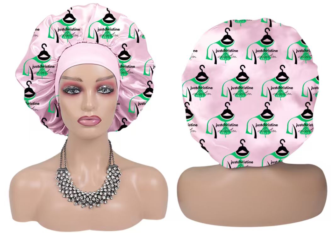 Pink Satin short bonnet
