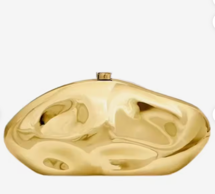 Aurelia Gold Sculptural Clutch
