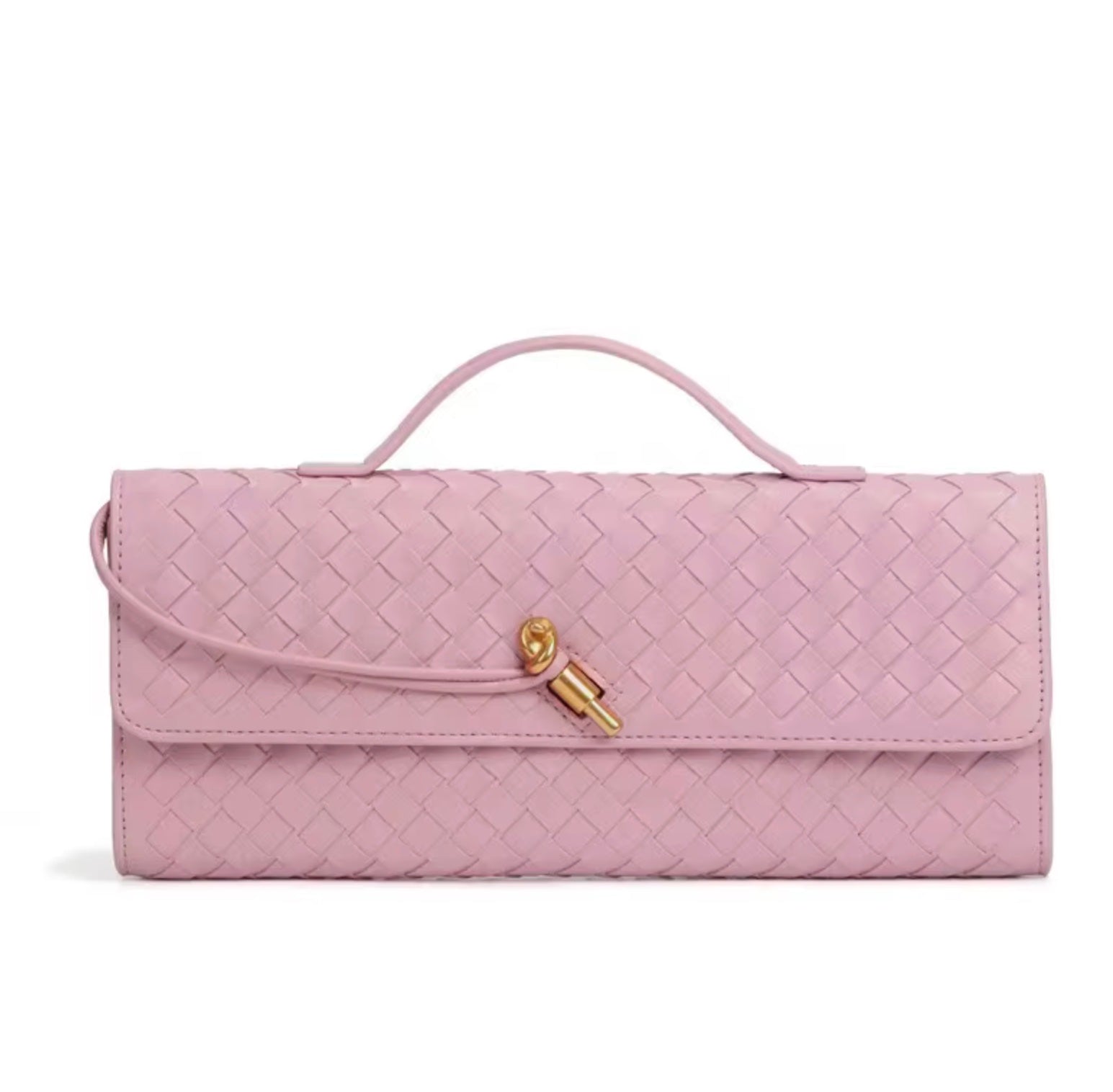 Woven Evening Bags Vegan Leather Clutch Handbags