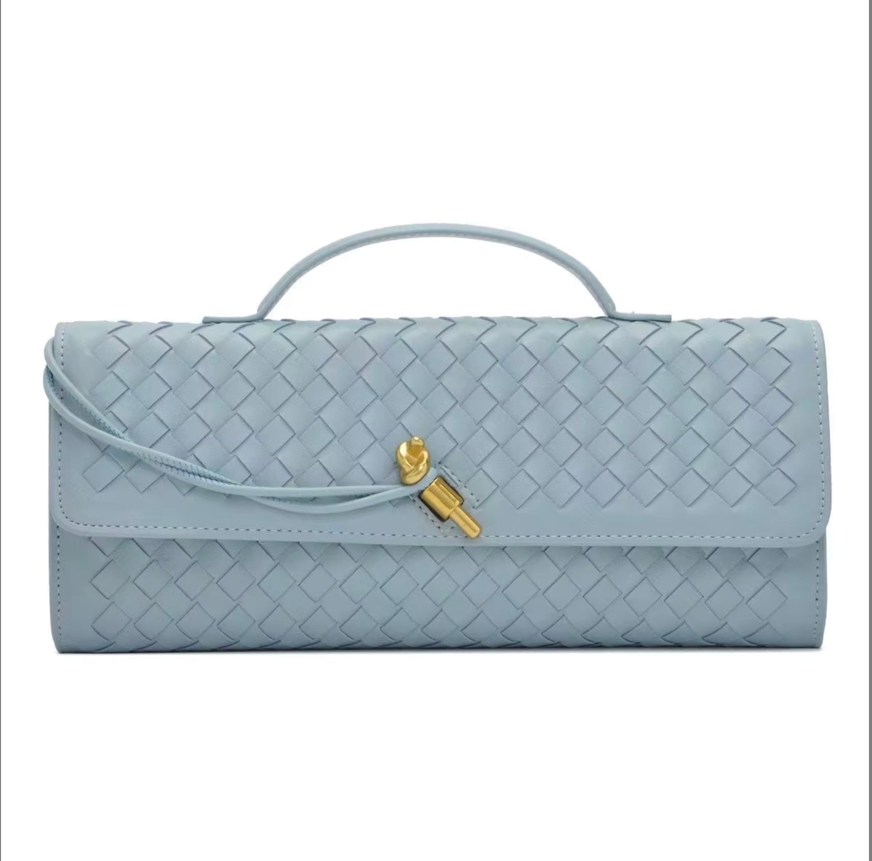 Woven Evening Bags Vegan Leather Clutch Handbags