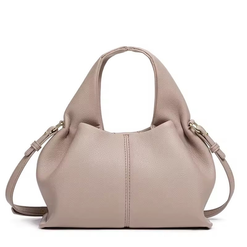 Cloud Bag Leather Women's Crossbody Handbag French Dumpling Style Retro