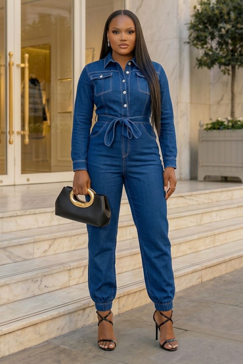 Stevi Classic Denim Utility Jumpsuit