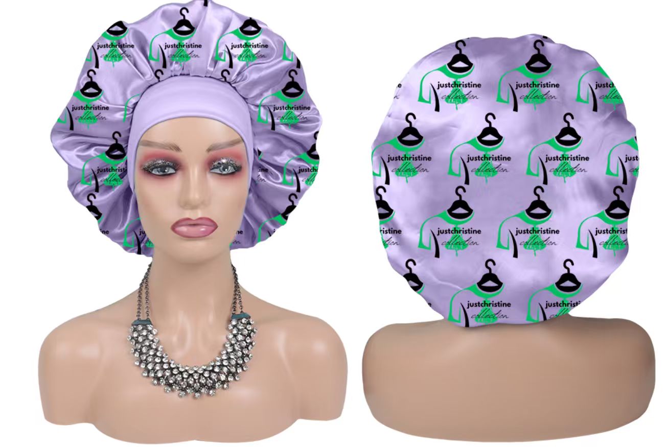 Lavender Satin  shor  Bonnet
