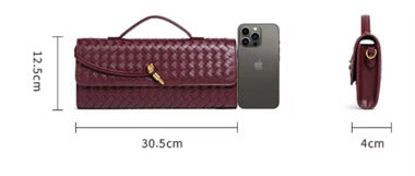Woven Evening Bags Vegan Leather Clutch Handbags