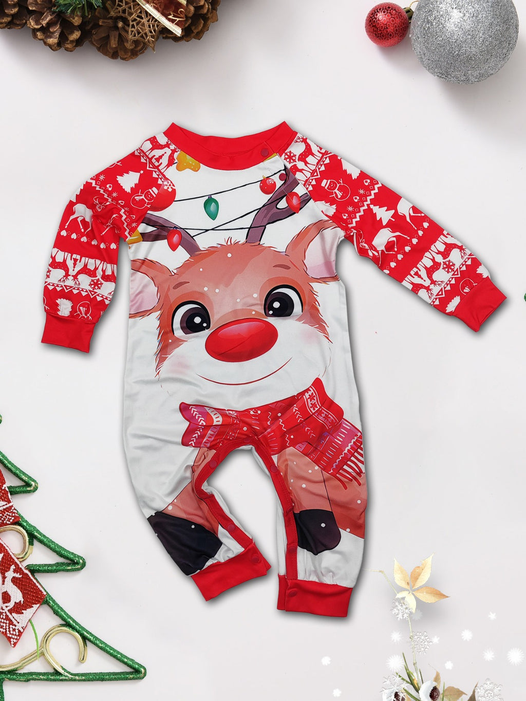 Matching Family Christmas Pajamas – Reindeer Print