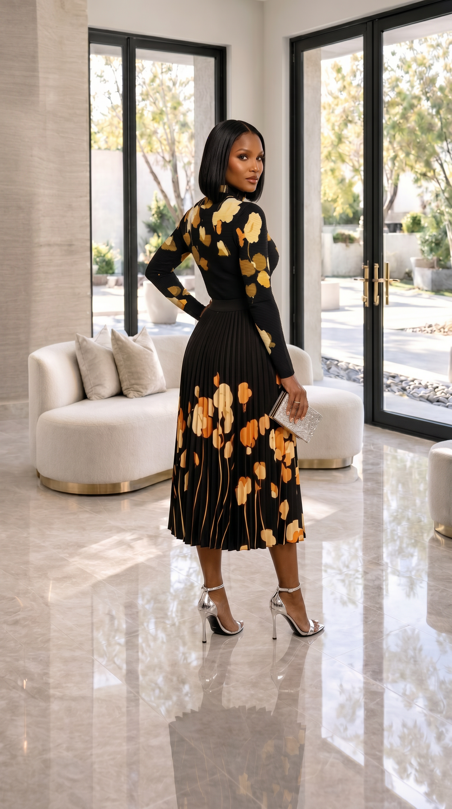 Elikya Blossom Two piece  Skirt Set
