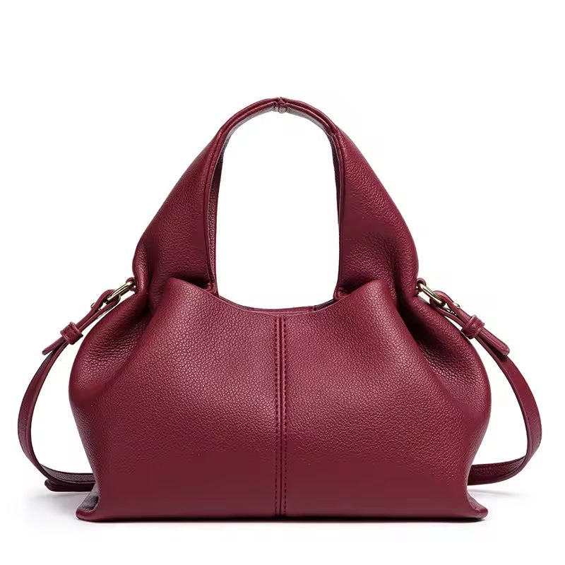 Cloud Bag Leather Women's Crossbody Handbag French Dumpling Style Retro