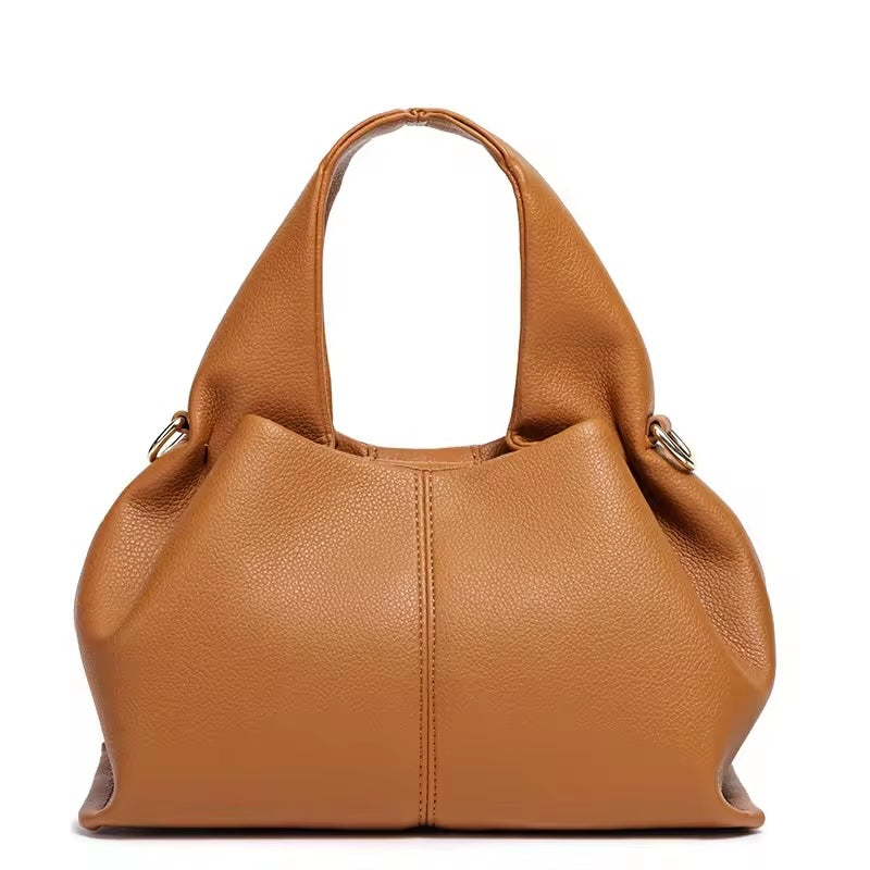 Cloud Bag Leather Women's Crossbody Handbag French Dumpling Style Retro