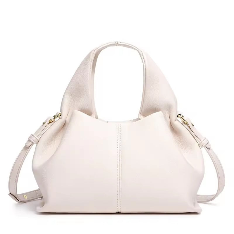 Cloud Bag Leather Women's Crossbody Handbag French Dumpling Style Retro