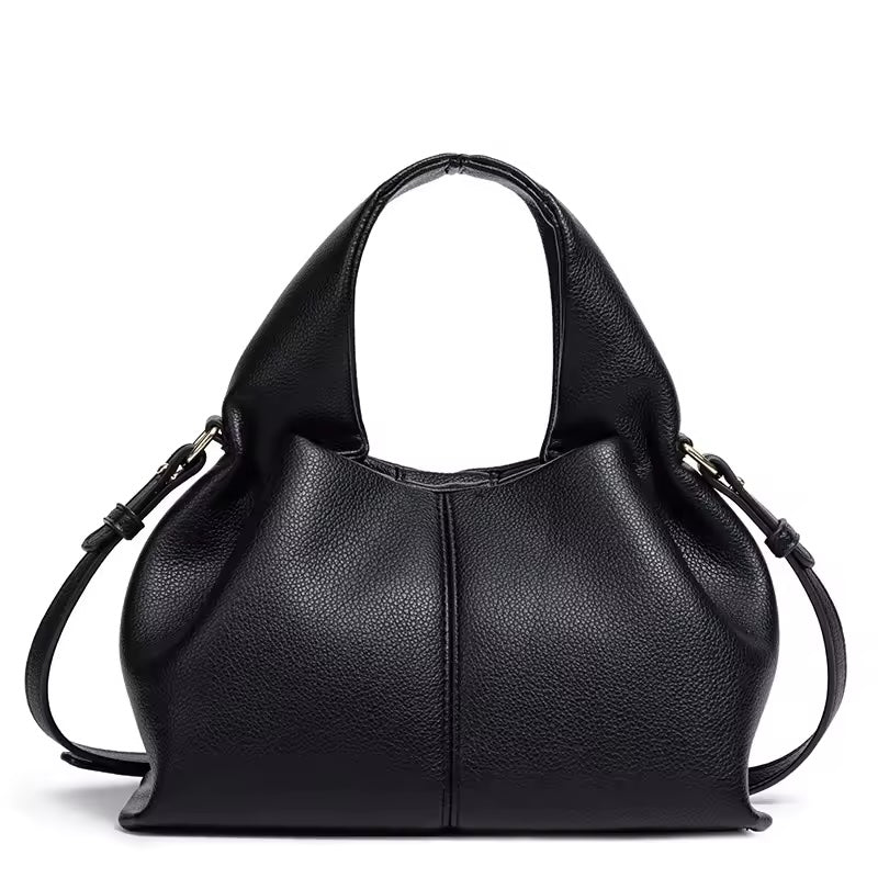 Cloud Bag Leather Women's Crossbody Handbag French Dumpling Style Retro